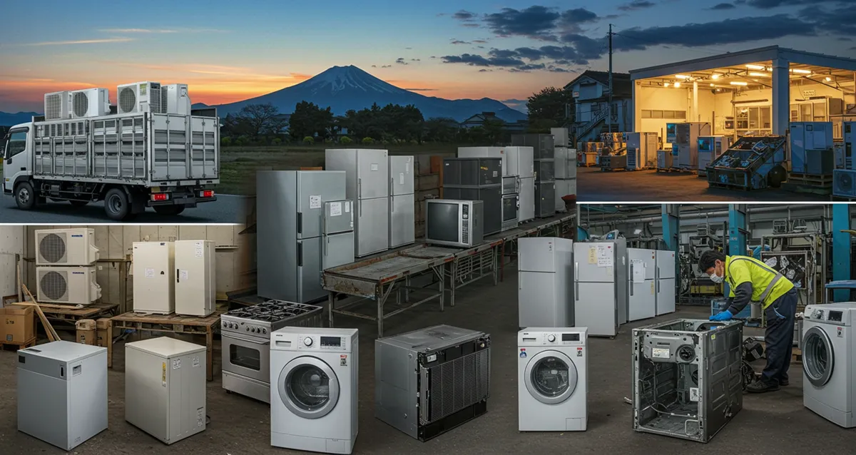 家電リサイクル法対象品目（エアコン・テレビ・冷蔵庫・洗濯機）