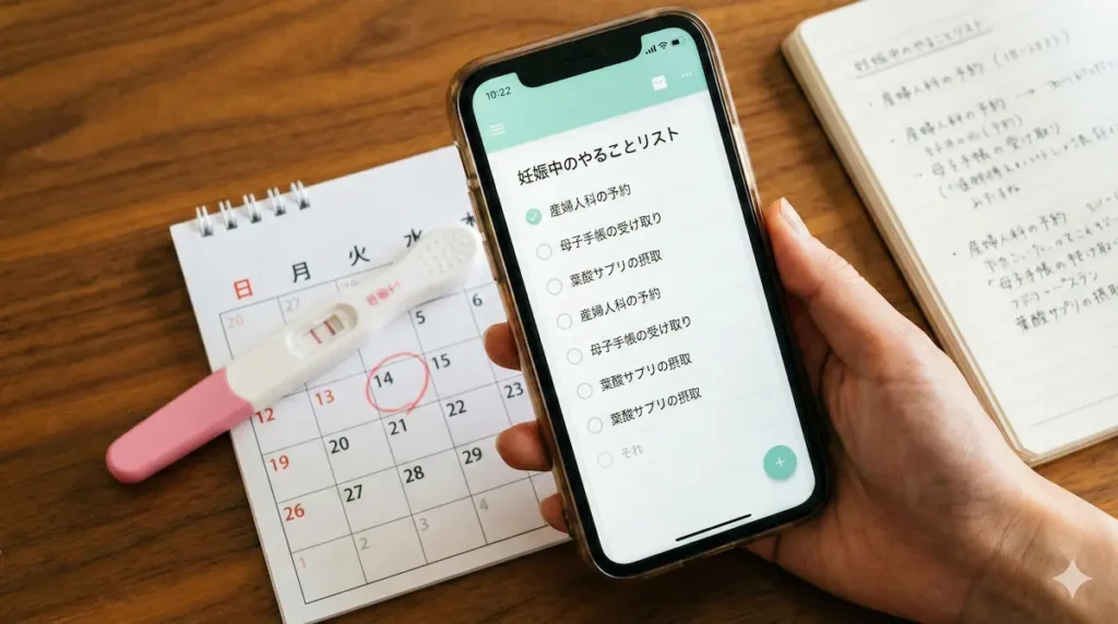 福岡市で妊娠が分かったら最初にやることのイメージ
