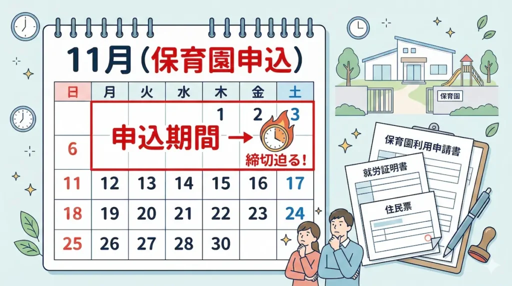福岡市の保育園入園申込スケジュール（11月申請が重要な理由）